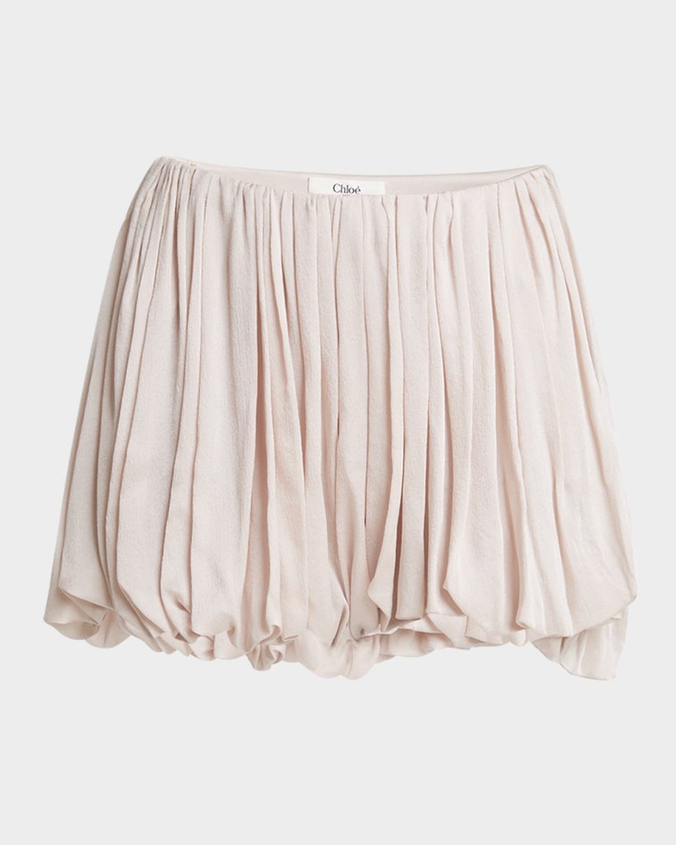 Silk Charmeuse Mini Bloomer Shorts